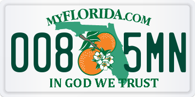FL license plate 0085MN