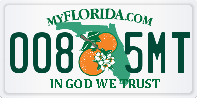 FL license plate 0085MT