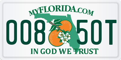 FL license plate 0085OT