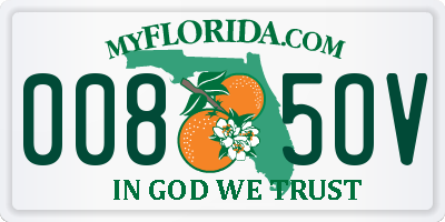 FL license plate 0085OV