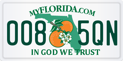 FL license plate 0085QN