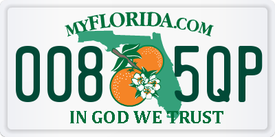 FL license plate 0085QP