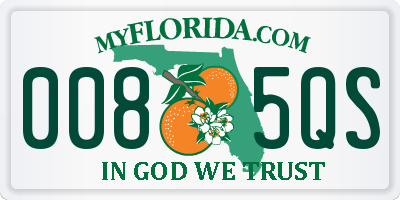 FL license plate 0085QS