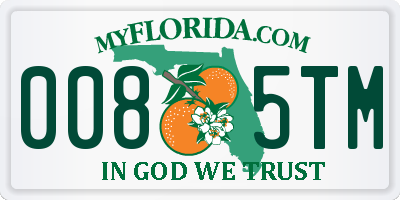 FL license plate 0085TM