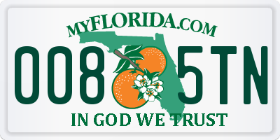 FL license plate 0085TN