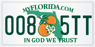FL license plate 0085TT