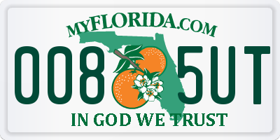 FL license plate 0085UT