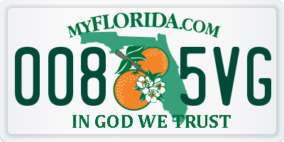 FL license plate 0085VG