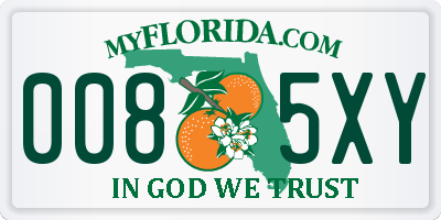 FL license plate 0085XY