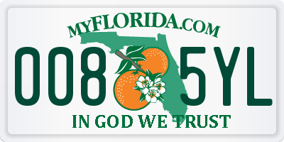 FL license plate 0085YL