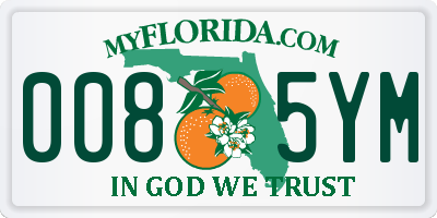 FL license plate 0085YM