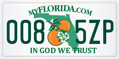 FL license plate 0085ZP