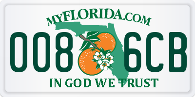 FL license plate 0086CB
