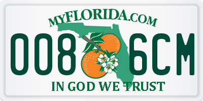 FL license plate 0086CM