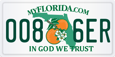 FL license plate 0086ER