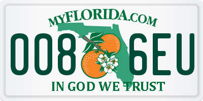 FL license plate 0086EU