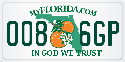 FL license plate 0086GP