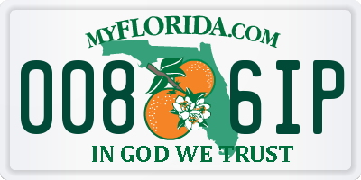 FL license plate 0086IP