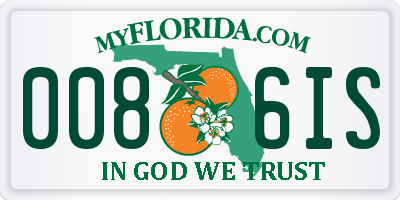 FL license plate 0086IS