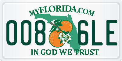 FL license plate 0086LE