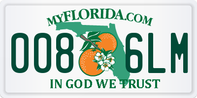 FL license plate 0086LM