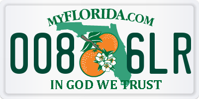 FL license plate 0086LR