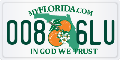 FL license plate 0086LU