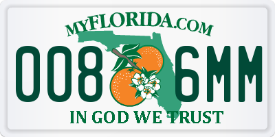 FL license plate 0086MM