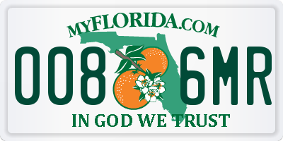 FL license plate 0086MR