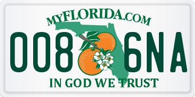 FL license plate 0086NA