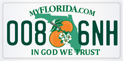 FL license plate 0086NH