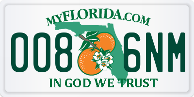 FL license plate 0086NM