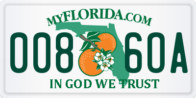 FL license plate 0086OA