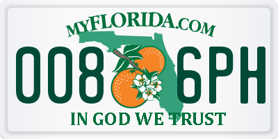 FL license plate 0086PH