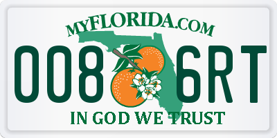 FL license plate 0086RT