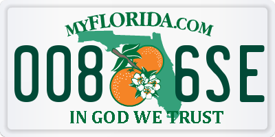 FL license plate 0086SE