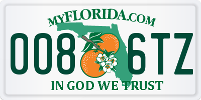 FL license plate 0086TZ