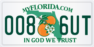 FL license plate 0086UT