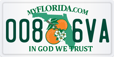 FL license plate 0086VA