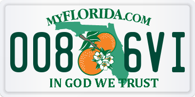 FL license plate 0086VI