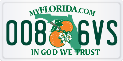 FL license plate 0086VS