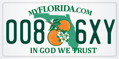 FL license plate 0086XY