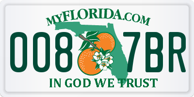FL license plate 0087BR