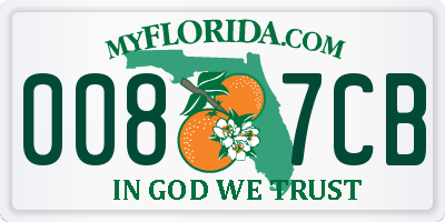 FL license plate 0087CB