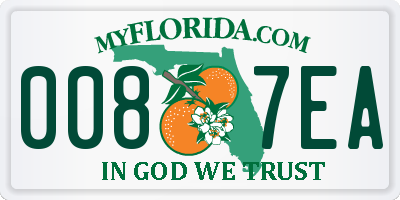 FL license plate 0087EA