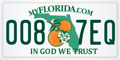 FL license plate 0087EQ