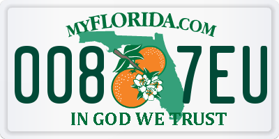 FL license plate 0087EU