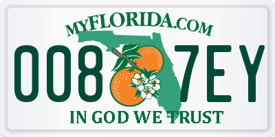 FL license plate 0087EY