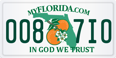FL license plate 0087IO