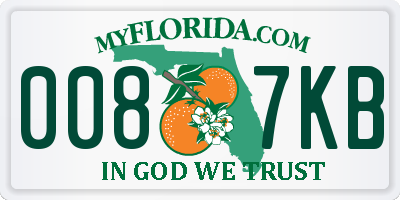 FL license plate 0087KB